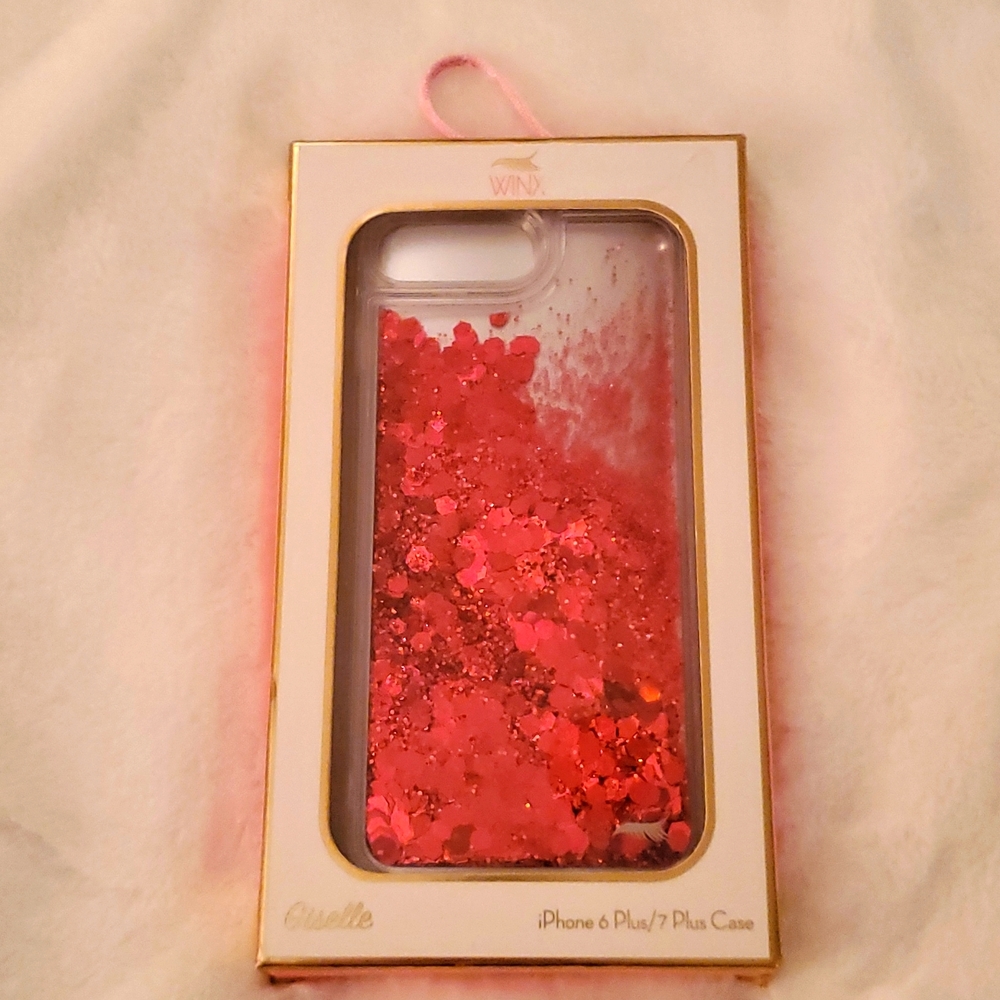 NIB NWT GISELLE Winx IPhone 6plus/7plus waterfall case.  Glittery Ree